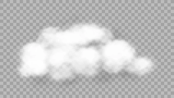 Realistic Cloud On Transparent Background — Stock Vector