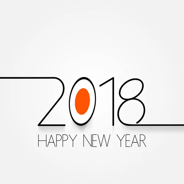 Szczęśliwego nowego roku 2018 pokrycie szablonu — Wektor stockowy