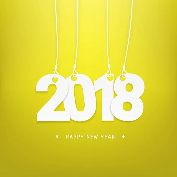 행복 한 새 해 2018 달력 표지 서식 파일 — 스톡 벡터