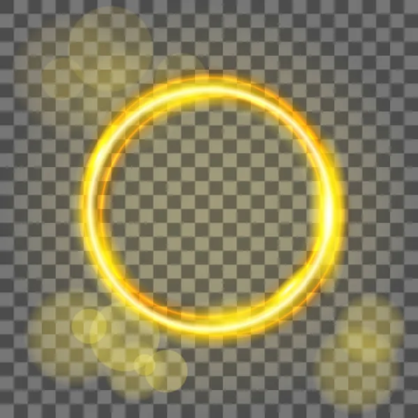 Magic Gold Circle Flare Efeito especial —  Vetores de Stock