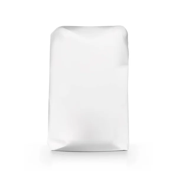 Bolsa blanca en blanco. Paquete para granos — Archivo Imágenes Vectoriales