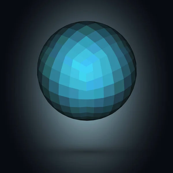 Realista 3D Chrome Ball aislado sobre fondo blanco — Vector de stock