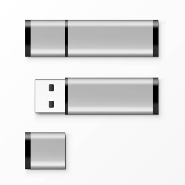 Krom Usb birden parlamak götürmek şablonu için reklam, marka ve kurumsal kimlik