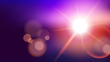 Güneş ışığı özel efekt mercek parlaması. Arka plan parlayan bulanık