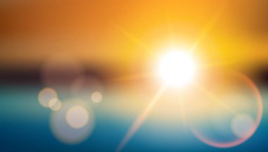 Güneş ışığı özel efekt mercek parlaması. Arka plan parlayan bulanık