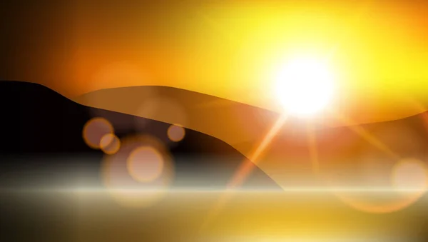 Lumière du soleil Effet spécial Lentille Flare. Fond lumineux flou — Image vectorielle