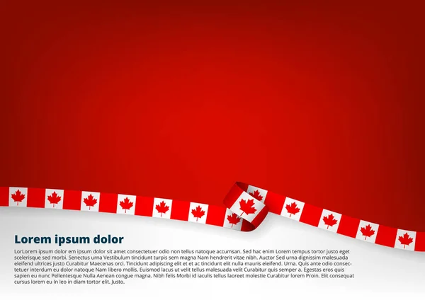 Fundo de cor clara com bandeira do Canadá —  Vetores de Stock