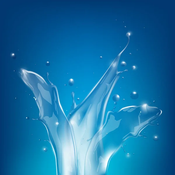Éclaboussure d'eau pétillante transparente — Image vectorielle