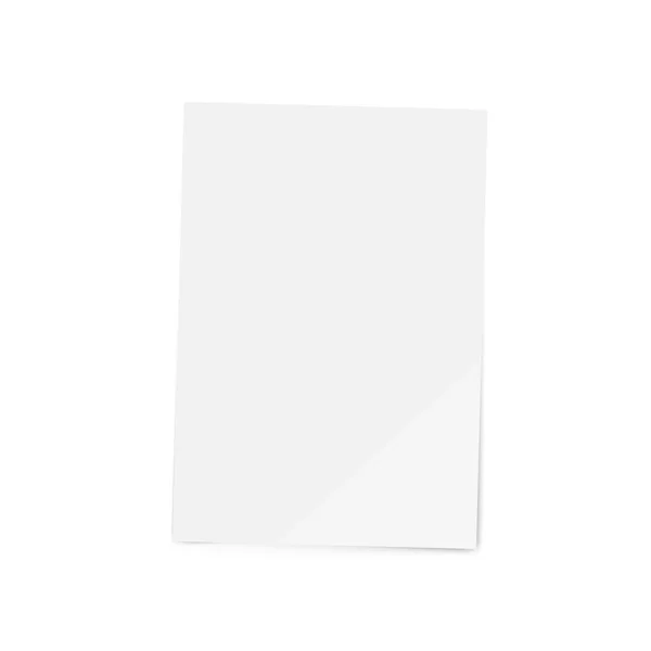 Papel dobrado branco com sombra — Vetor de Stock