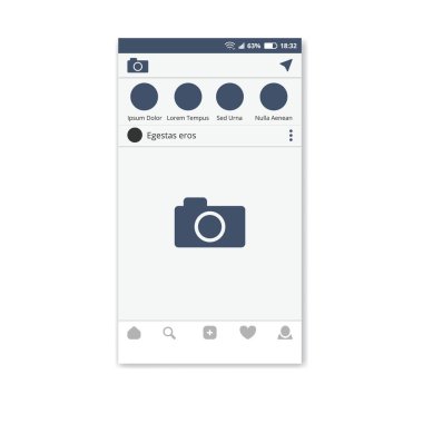 Fotoğraf sosyal ağ Messenger ekran çerçevesi