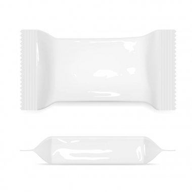 Gerçekçi akışı paketi üst ve yan görünüm