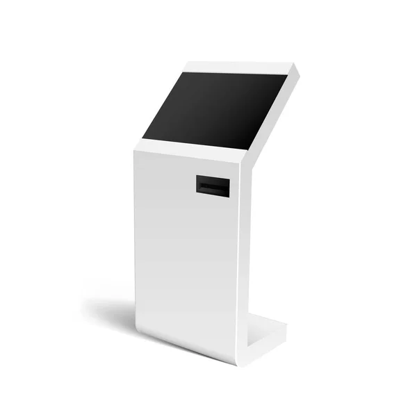Terminale di pagamento 3D realistico, bancomat, finto POS — Vettoriale Stock