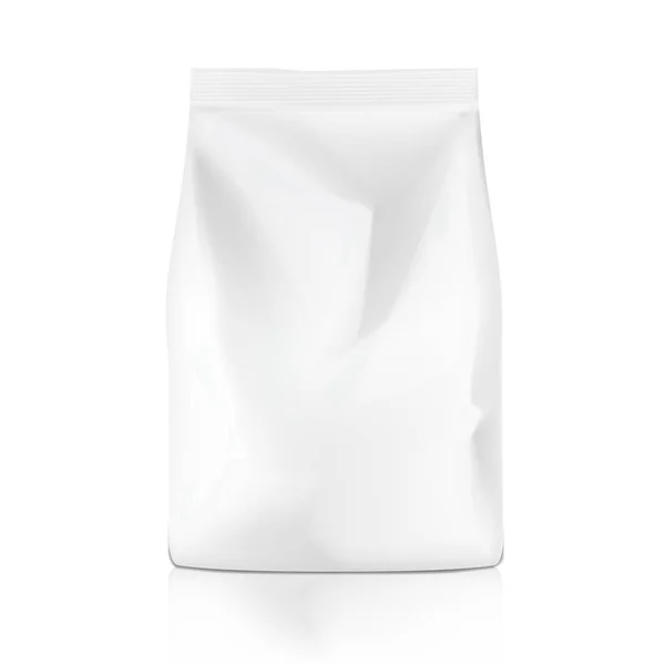 白色空白箔孩仔包装为食物 — 图库矢量图片