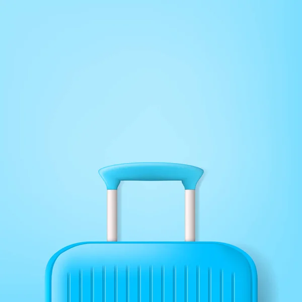 Plantilla de bolsa de viaje de verano azul 3D — Vector de stock