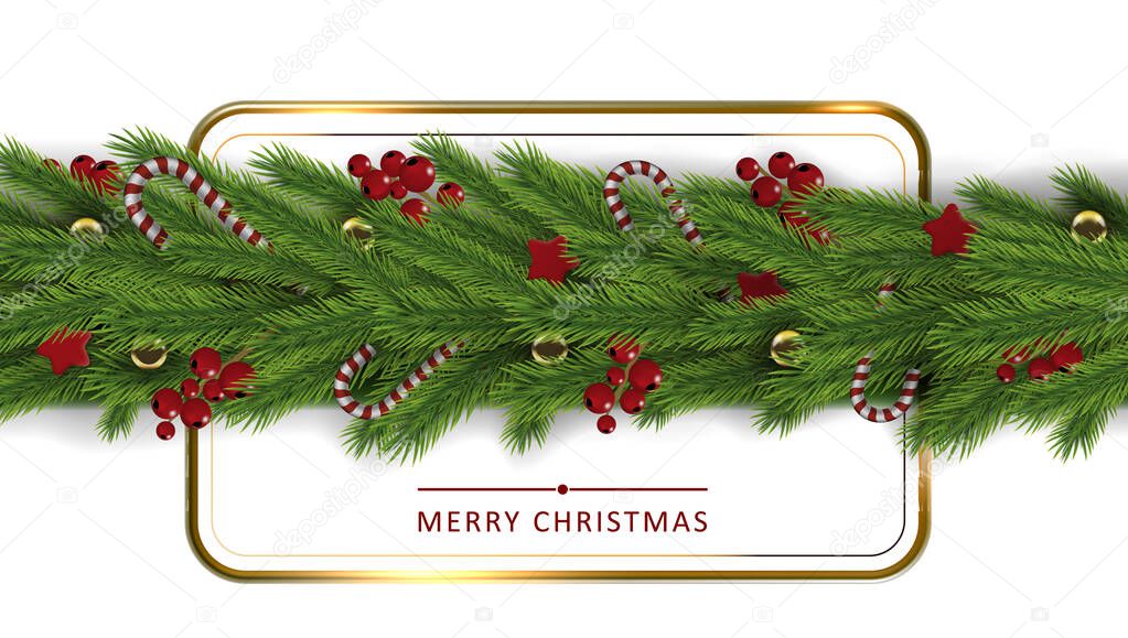 Luxury Decor Christmas Tree Branches Holiday Back