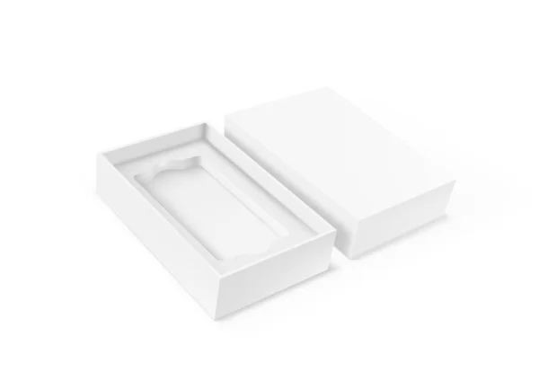 Embalaje de caja móvil en blanco para plantilla de marca — Vector de stock
