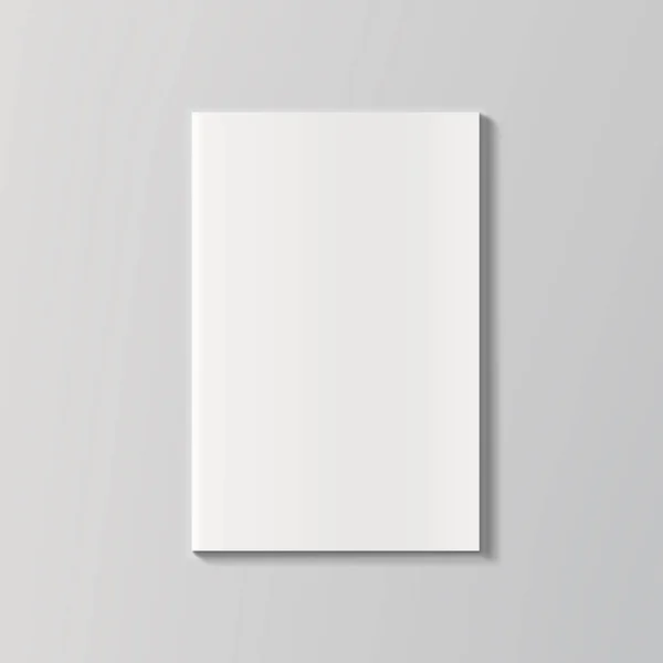 空白杂志或散落在白纸上的小册子封面 — 图库矢量图片