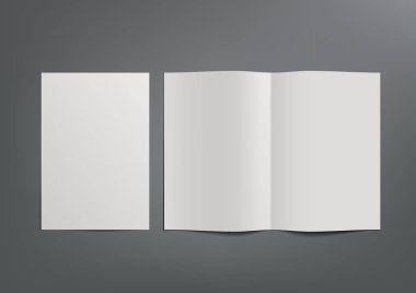Beyaz A4 ve A5 Gri Üzerine Gölge Broşürü