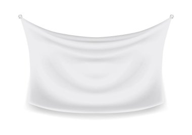 Beyaz üzerinde Gölgesi Olan Boş Kumaş PankartıName