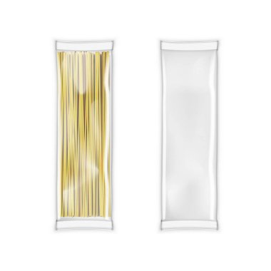 Pasta için Şeffaf Plastik Poşet Beyaz Paket
