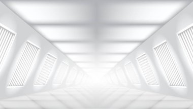 3d Geleceğin Modern Beton Aydınlatma Garajı