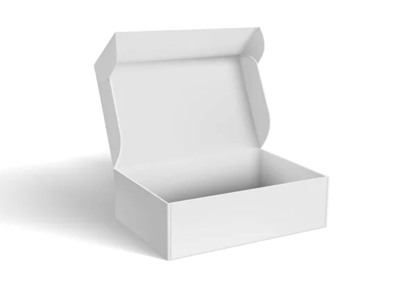 Caixa de embalagem em branco aberta em 3D para software — Vetor de Stock
