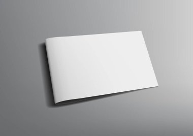 3d Boş Manzara Broşürü veya Gri Üzerine Dergi