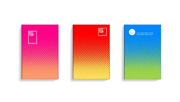 Cubiertas coloridas de gradiente de duotón en redes sociales 2D — Archivo Imágenes Vectoriales