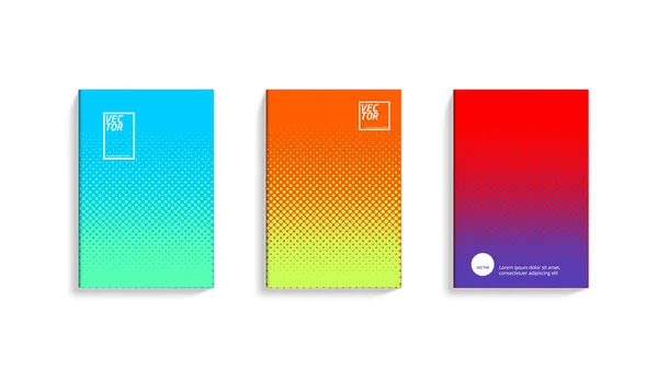 Cubiertas coloridas de gradiente de duotón en redes sociales 2D — Vector de stock