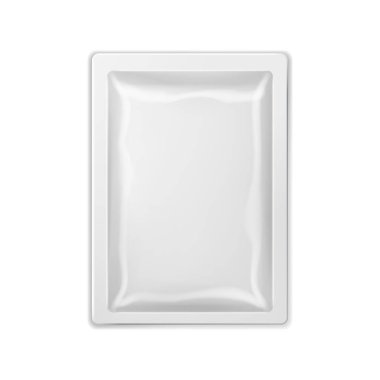 Boş Retort Foil Paketleme Beyaz Üzerine Model