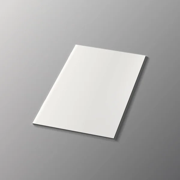 Cubierta de la revista o folleto en blanco aislado en blanco — Vector de stock