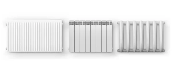 3d hierro y aluminio calefacción central batería — Archivo Imágenes Vectoriales