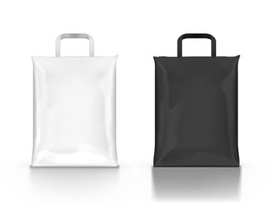 Beyaz ve Siyah Plastik Poşetler Arkaplanda