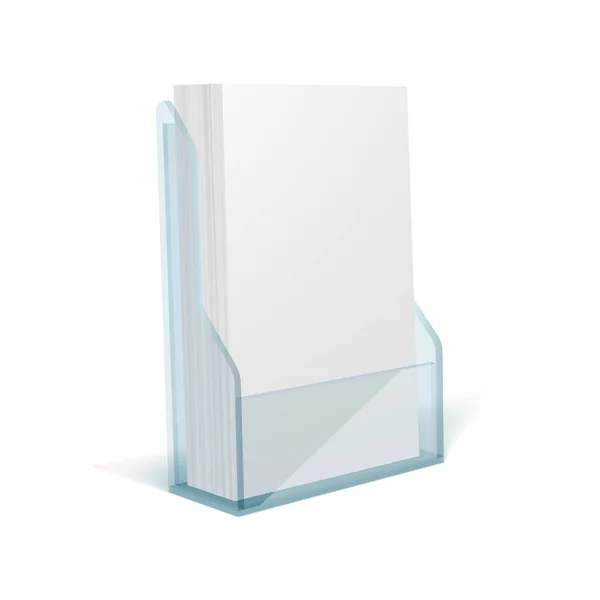 Прозрачное стекло или пластиковая прозрачная подставка — стоковый вектор