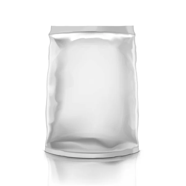 3D Fat Full Clear White Plastic Packaging — стоковый вектор