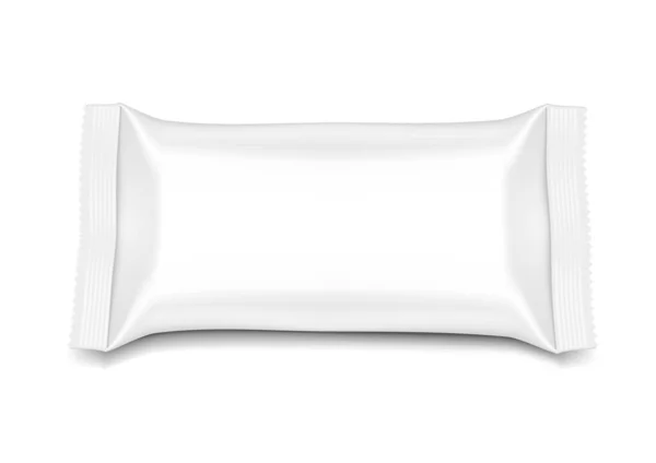 Flow Pillow Pack isolerad på vit bakgrund — Stock vektor