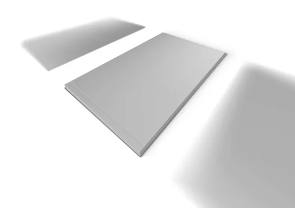 Blanco transparente A4 folleto cubierta dura en blanco — Vector de stock