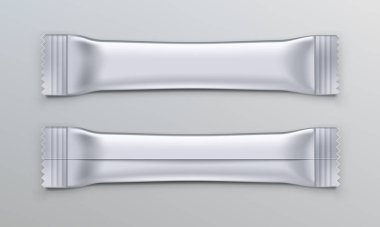 Kahve, şeker ya da tuz için parlak folyo paketi