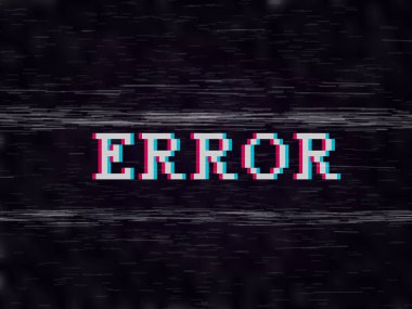 Hata Piksel Biçim Glitch VHS Retro Efekti