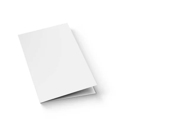 Åbn White Blank Menu Cover med skygge – Stock-vektor