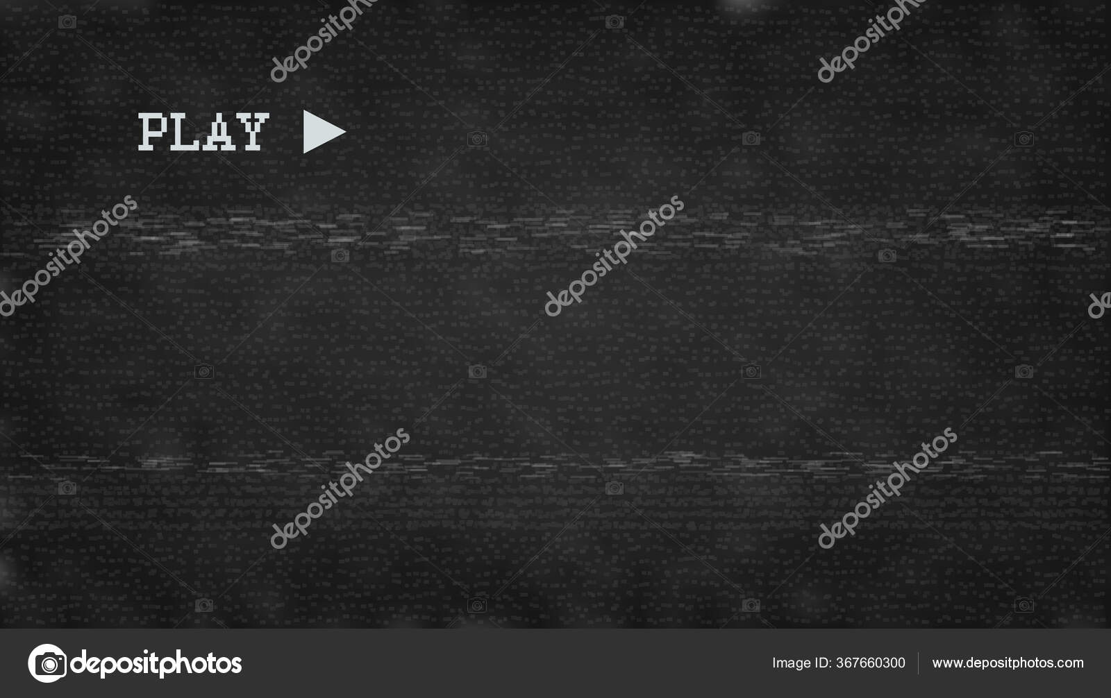 Glitch VHS Effect. Old Camera Screen. No Signal Stock Vector Image by