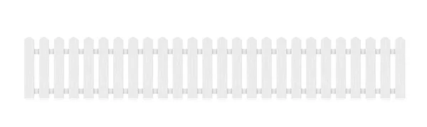 Nový bílý plot izolovaný na bílých zádech — Stockový vektor