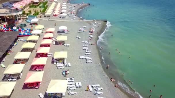 A costa e as praias do mar Negro no verão — Vídeo de Stock