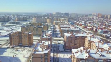 Shooting from above the drone of winter Rostov-on-don 