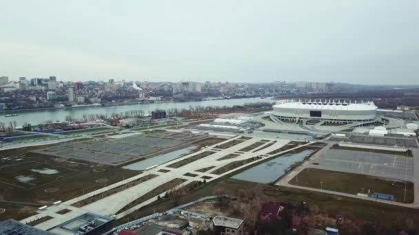 罗斯托夫的全景体育场和海滨 — 图库视频影像