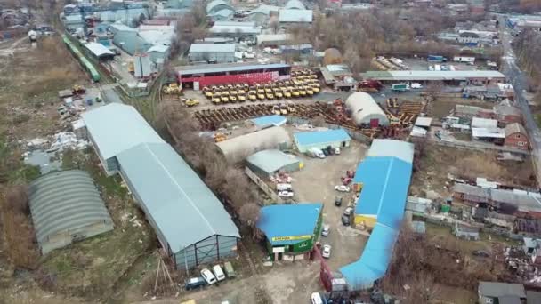 Hangars, machines agricoles district industriel — Video