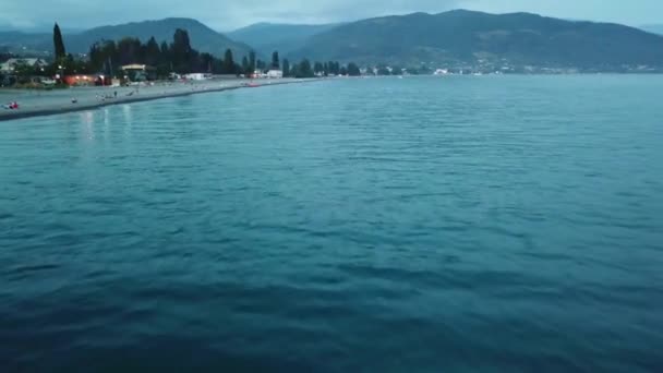 Sea near border of Abkhazia and Russia July 2017 — Stockvideo