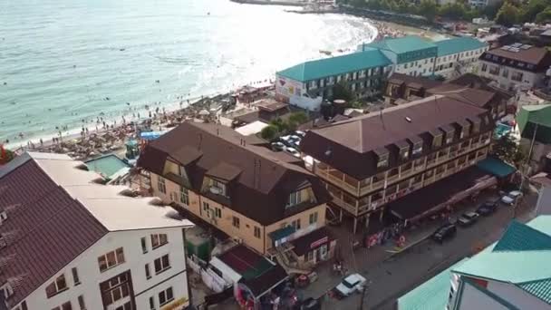 House on the coast. Novomihailovskiy, Black sea — Stock video