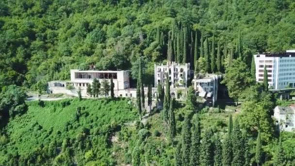 Old Gagra Abkhazia. Abandoned castle 24.07.2018 — Stockvideo