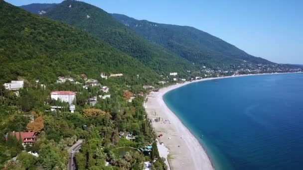 Old Gagra Abkhazia. 24.07.2018 The view of the sea — Wideo stockowe